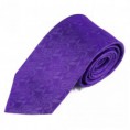 Fialová hedvábná kravata s lehkým vzorkem