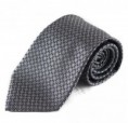 Mikrovláknová kravata (šedá) se vzorkem (stříbrná)  